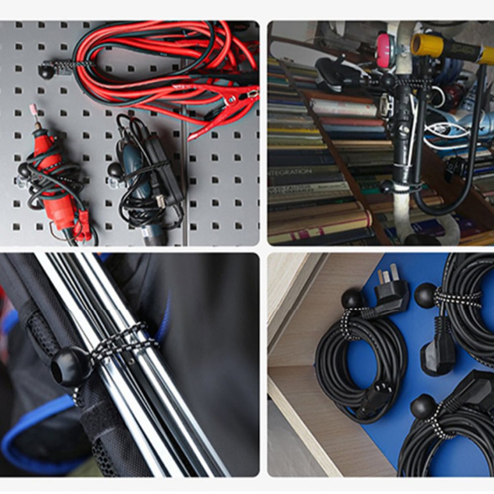 2pcs Heavy Duty Ball Bungee Cords Perfect For Securing Tents, Patio