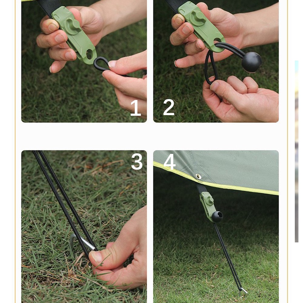 2pcs Heavy Duty Ball Bungee Cords Perfect For Securing Tents, Patio