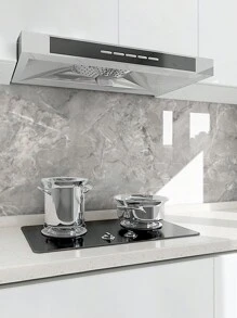 1 件蓝灰色大理石图案自粘厨房贴纸，防水、防油、防水，适用于墙壁、炉灶、台面、橱柜、桌子、翻新、浴缸水槽和浴室墙壁、贴纸、墙贴花、乙烯基贴花用于家庭装饰、春季装饰品让您的家焕然一新、Rama 装饰贴纸礼物生日毕业