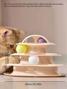 1pc Multi-layer Ball Decor Cat Teaser Toy