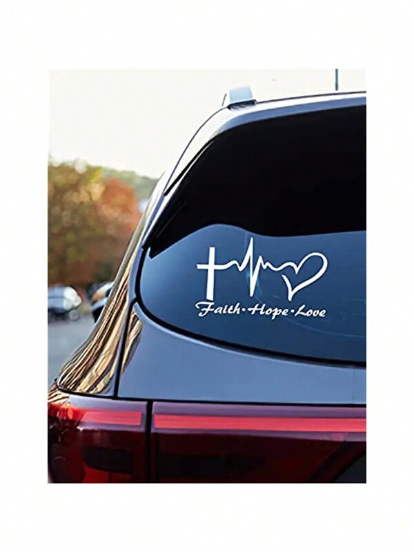 Show Your Faith With A Stylish Hope, Faith, Heart Car Decal Sticker