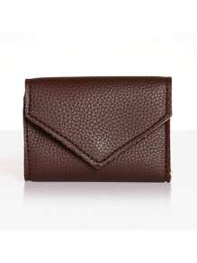 Conjunto de Bolsa Feminina Tote Média com Alça Transversal Removível Conjunto com Carteira Feminina Envelope Versátil - Marrom - Visão 7