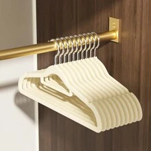 Black Velvet Clothes Hangers - Black - View 6