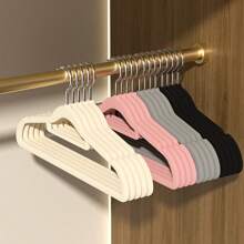 Black Velvet Clothes Hangers - Black - View 3
