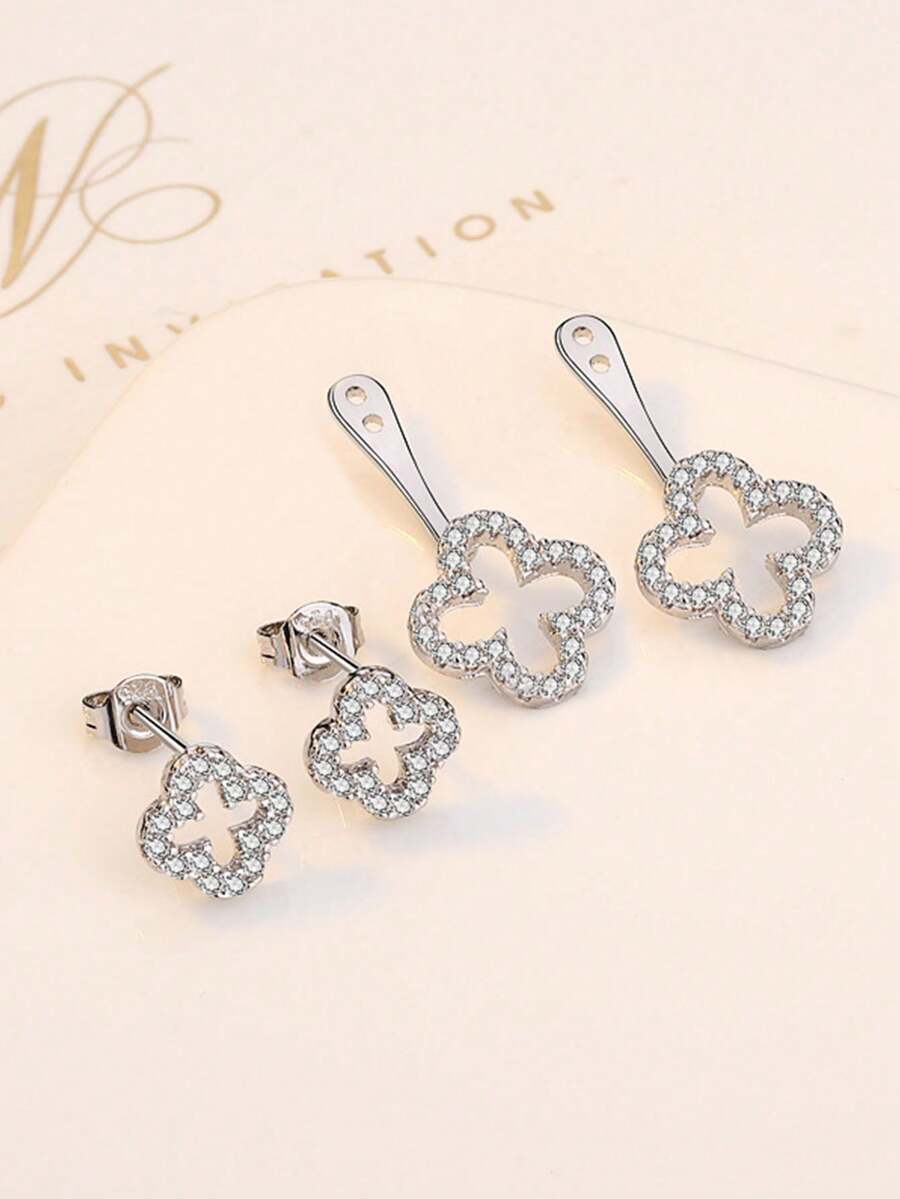 Only 97p U/K UsefulChic Hollow Heart Round Cubic Zirconia