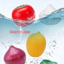 1 Pieza Caja De Almacenamiento De Vegetales De Plástico Pp Para Frutas, Cebollas, Ajo, Limón Y Bol De Conservación De Alimentos - Blanco - Ver 5