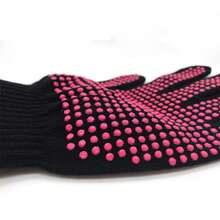 1 件裝耐熱捲髮手套,矽膠材質,適用於美髮沙龍 - 玫紅色 - 查看 3