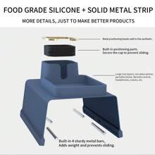 pudy roll 1 pieza Portavasos para sofá antideslizante de silicona con diseño patentado - Negro - Ver 5