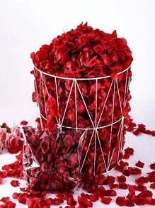 500入組非織布紅色玫瑰花瓣,適用於婚禮/酒吧/情人節/假期/派對/求婚/家庭裝飾,尺寸: 5 * 5cm