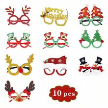 1 Set Random Style Christmas Decoration Glasses Set, Holiday Christmas Gift, Hats, Headbands, Clapping Circles, Wholesale - Bronze - View 6