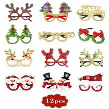 1 Set Random Style Christmas Decoration Glasses Set, Holiday Christmas Gift, Hats, Headbands, Clapping Circles, Wholesale - Bronze - View 3