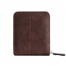 1pc New Men's Retro Style Multifunctional Zipper Wallet Youth Personality Color Block Card Holder For Students Bag Present For Men Wallet Purse Wallet Men Wallet Leather