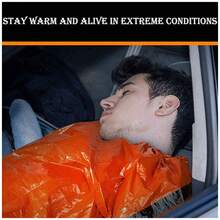 1 Miếng Cắm Trại Ngoài Trời Túi ngủ Đối với Thời tiết lạnh , Khẩn cấp Chăn & Sơ cứu PE Túi ngủ - trái cam - Xem 3