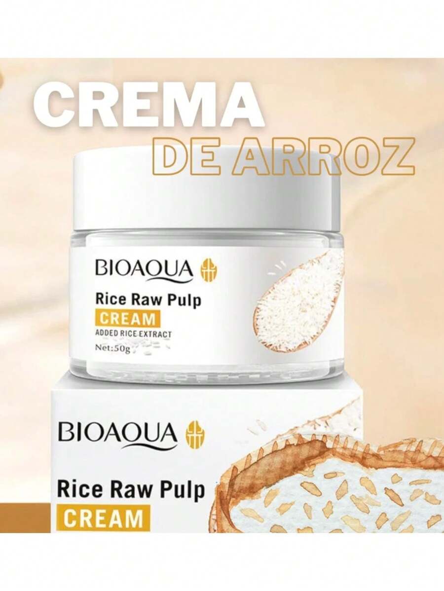 GENESIS MX Bioaqua Rice Extract Cream Hyaluronic Acid Reduces Pores ...