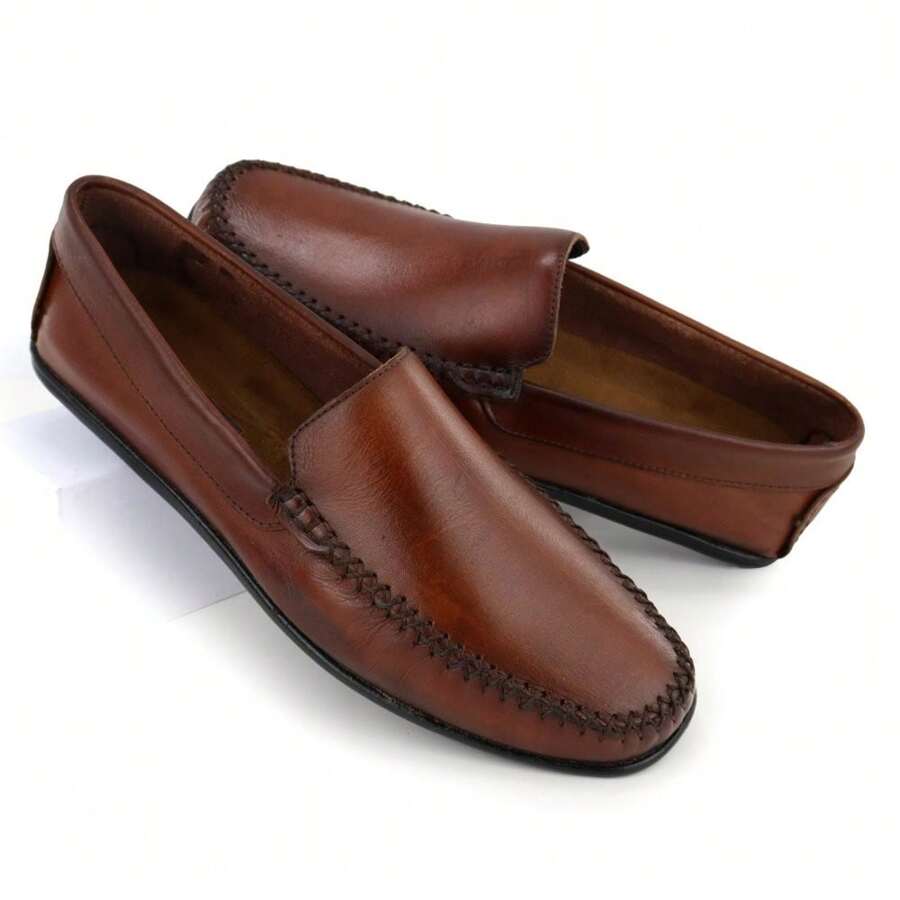 Men Loafers - màu nâu - Xem 1
