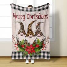 1入聖誕印花毯子,超柔軟舒適保暖的毯子,適用於旅行、露營、家居、辦公室、床、沙發、室外等多用途禮品毯子