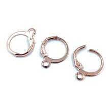 20入組13*16mm圓形龍蝦扣法式槓桿耳環鉤,diy製作耳環合金珠寶配件,小型企業用品