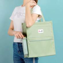 Black Portable Document Bag Tutorial Bag - Black - View 4