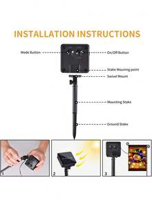 1入組led雪人花園旗,12x18英寸,雙面戶外發光冬季季節性庭院旗幟,適用於花園草坪裝飾 - 彩色 - 查看 7