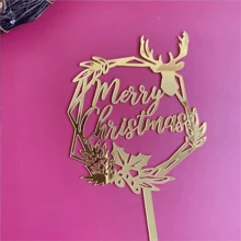 1 件聖誕蛋糕裝飾製造商直接供聖誕派對蛋糕插片、甜點桌裝飾用品、蛋糕裝飾用品、烘焙裝飾用品、派對裝飾用品