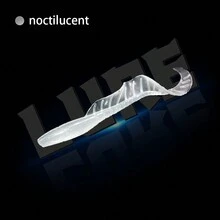 10入組軟塑料蠕蟲餌 - 逼真的游泳動作,適合在淡水和鹹水中釣鱸魚、鱒魚等品種