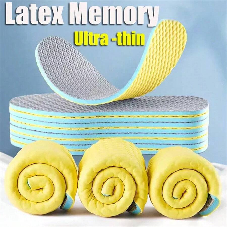 柔軟乳膠腳墊,超薄舒適運動、去味腳墊,男女皆可使用 - 灰色 - 查看 1