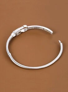 1pc Fashionable Pin Shaped Decor Elegant Women's Ring - White - View 6