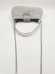Bolsa crossbody de ombro elegante com diamantes brilhantes para festas e casamentos
