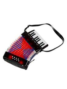 1 Pieza Mini Acordeón De Juguete Con Teclado De Acordeón De 17 Teclas Y 8 Bajo - Multicolor - Ver 2