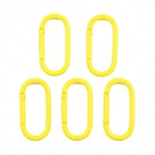 5pcs 25*50mm Paint Sprayed Color Running Track Shaped Carabiner With Spring And Key Ring Hook, Diy Accessory Material For Handmade Jewelry - 5pcs - View 12