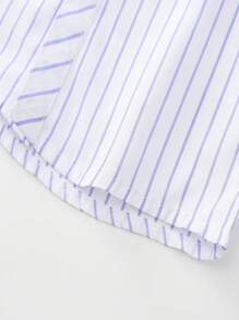 KIMOCAT Chàng trai trẻ Bộ đồ Với Sọc Tay áo dài Áo sơ mi & Áo vest & Quần Đối với Hoa Con trai Đầm - Màu tím - Xem 6