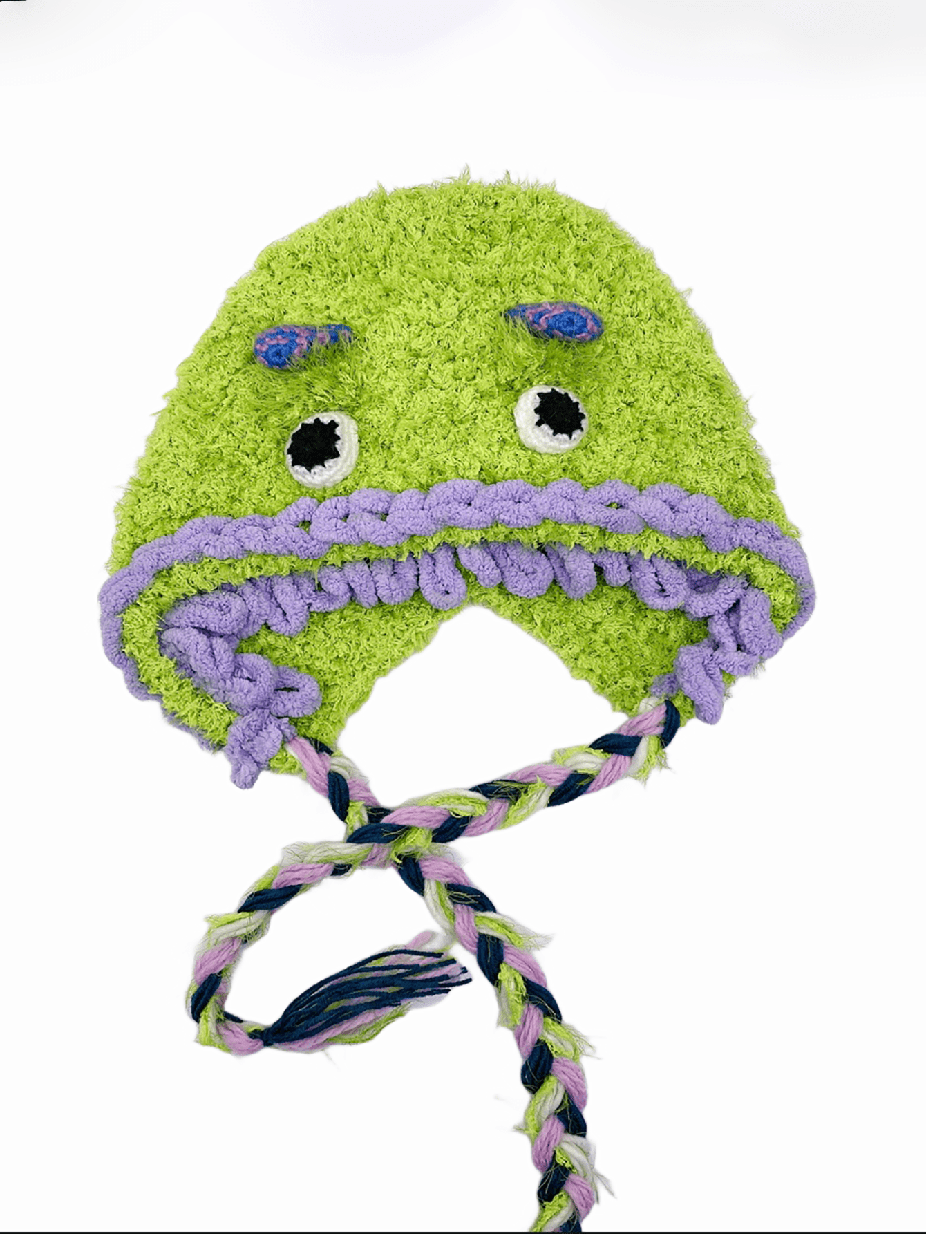 1pc Women's Original Handknitted Monster Hat, Autumn/winter Plush