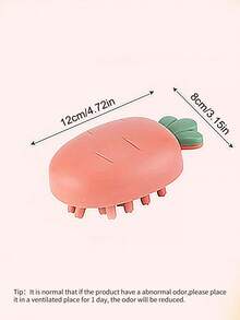 1pc Carrot Shaped Random Color Pet Bath Brush For Dog And Cat For Shower - Pink - View 6