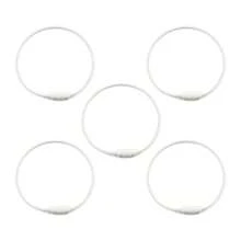 5pcs 1.5mm Thick 150mm Long Steel Wire Rope Key Ring With Colored Spray Paint, Diy Jewelry Making Accessories, Baking Varnish Steel Ring, Creative Pendant Accessories