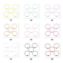 5pcs 1.5mm Thick 150mm Long Steel Wire Rope Key Ring With Colored Spray Paint, Diy Jewelry Making Accessories, Baking Varnish Steel Ring, Creative Pendant Accessories