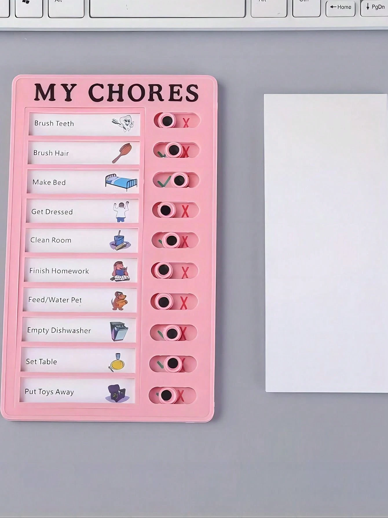 1PC Pink Daily To Do List + 10 Sheets Of White Cardstock,Adult To Do ...