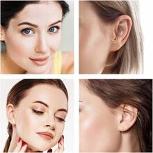 1-5 chiếc khuyên mũi bằng thép phẫu thuật 16G dành cho nam nữ, trang sức vách ngăn, trang sức xỏ khuyên vách ngăn bằng thép phẫu thuật, khuyên tai daith, khuyên mũi, khuyên mũi phân đoạn, trang sức xỏ khuyên - 5 Cái-Bạc - Xem 5