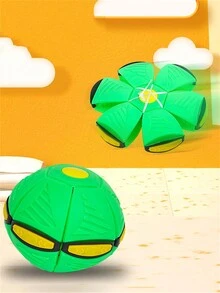 1入隨機顏色彈性跳跳球和飛盤踏板變形玩具,適用於戶外足球遊戲 - 彩色 - 查看 4