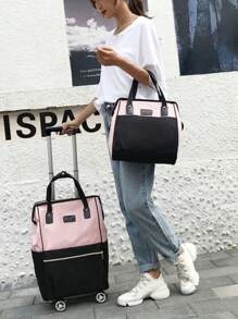 2pcs/Set Trolley Case,Large-Capacity Portable Travel Boarding Case Set, Lightweight Travel Storage Backpack Set With Wheels,Expended Foldable Wheeled Duffle Backpack Set, Portable Luggage Trolley Backpack Set, Carry On Travel Backpack Set, Large Capacity Duffle Trolley Backpack Sets, Travel Storage Rolling Backpack Sets, Suitcase With Wheels Rolling Backpack Travel Storage Backpack For Airplane Train For Women Girl Student School College Dorm Essentials Travel Essentials Travel Bag Luggage Bag Hand Bag Gym Bag Weekend Bag For Business Travel Vacation Holiday Outdoor Back To School Handbag Handbags Hand Bags For Suitcase Overnight Bag Duffle Bag Duffel Bag For Luggage Carry On Bag College Bag Luggage Bags Weekender Bag Hospital Bag Winter