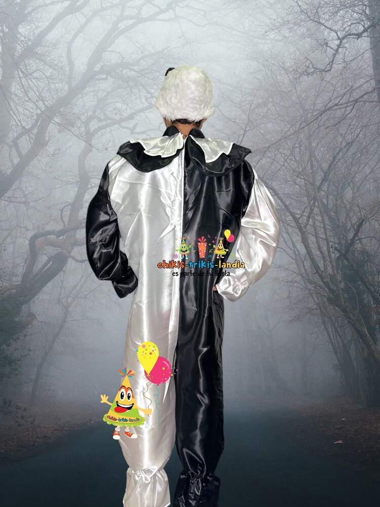 ART CLOWN HORROR TERRIFIE CLOWN COSTUME, SINISTER CLOWN HALLOWEEN COSTUME,  WHITE AND BLACK OVERALL AND MASK FOR ADULT, MEN OR WOMAN COSTUME | SHEIN USA