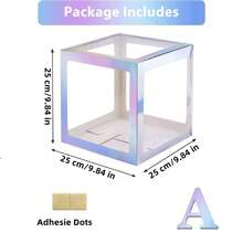 1 pièce Boîte à lettres transparente personnalisée pour anniversaire, mariage, boîte à ballons avec nom, décorations pour 1er anniversaire, miel/chérie/chéri, décorations de Noël, grande boîte transparente, décorations pour fête, décoration de maison, décoration de cheminée, boîte de douche (les matériaux en papier sont sujets à la casse)