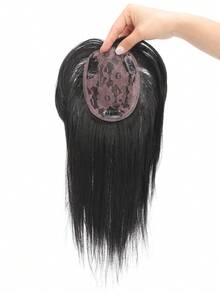 劉海髮夾劉海法語劉海髮夾空氣劉海假髮適合女士夾在空氣劉海平底劉海接髮適用於日常穿著12寸黑色棕色的 - 黑色 - 查看 6