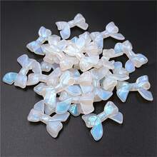 10入組白色弓結、花朵和彩虹閃爍珠子（6款式）