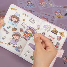 20pcs Cartoon Pattern Sticker Set, Each Sticker Has Different Creative Cartoons, Approximately 3-5 Designs Per Sticker, Each Sticker Is About 6*6cm, 300pcs Assorted Styles Randomly Sent