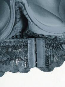 Push-Up Bra With Adjustable Sexy Rhinestones | Comfortable Pushup Bra With Rhinestones And Support - Green - View 6