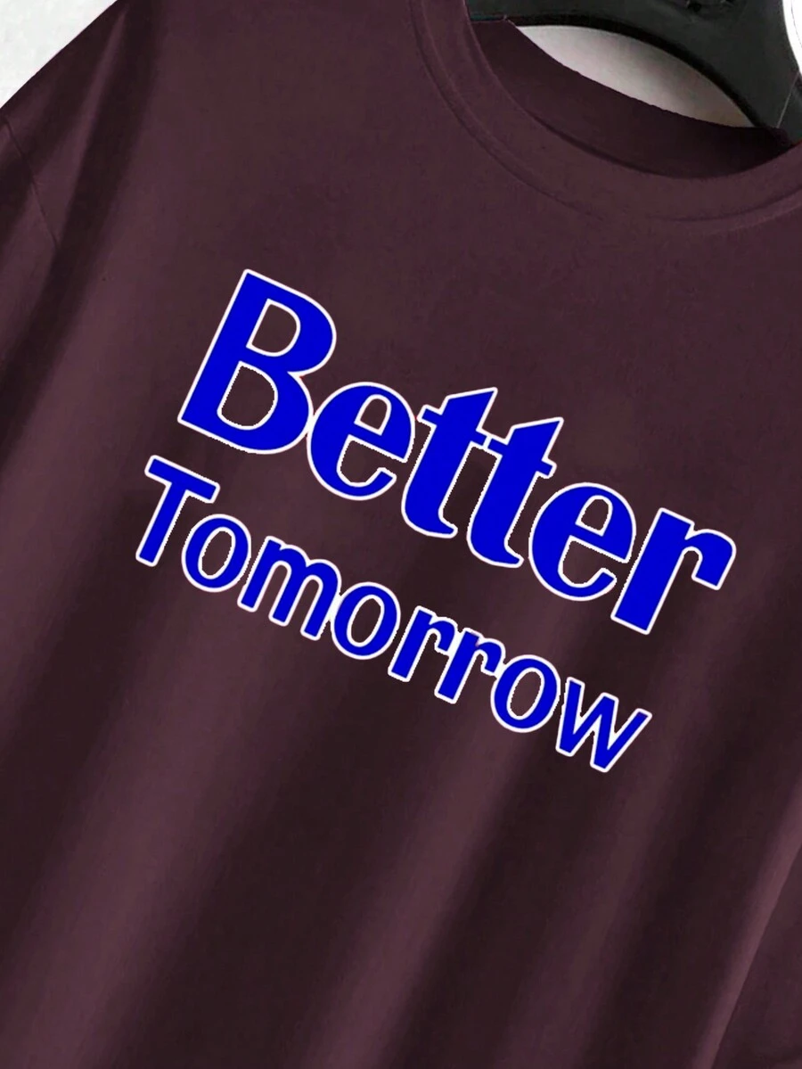 Men T-Shirts - 酒紅色 - 查看 1