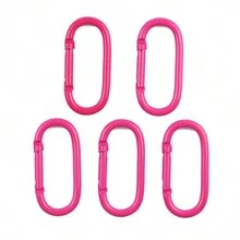 5pcs 25*50mm Paint Sprayed Color Running Track Shaped Carabiner With Spring And Key Ring Hook, Diy Accessory Material For Handmade Jewelry - 5pcs - View 15