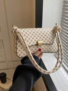 時尚純色復古長棍袋設計簡約腋下女士肩袋 - 彩色 - 查看 2