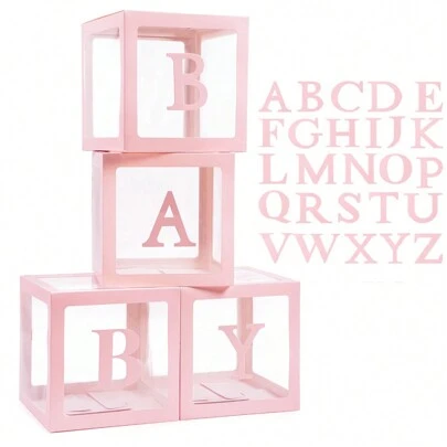 1个透明信箱式生日婚礼定制名字气球盒，适合一周岁生日派对装饰，可印制“亲爱的/甜心/宝贝”字样，也可用于圣诞节装饰，大号透明盒，适用于节日派对装饰、家居装饰、壁炉装饰等。