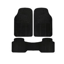Juego Tapete 3 Piezas Uso Rudo Autos Y Camionetas Universal - Negro - Ver 1